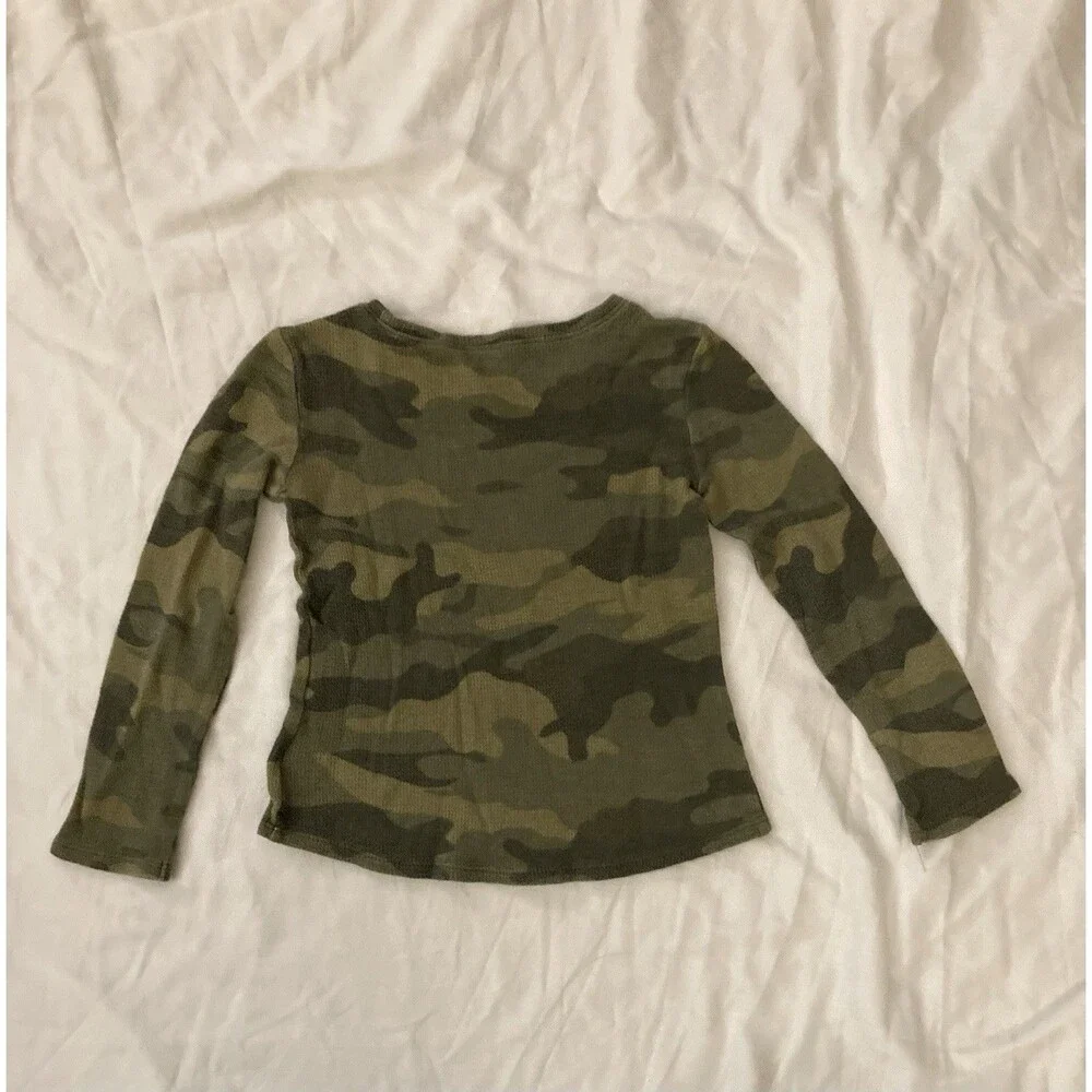 5T Old Navy girl clothes - one piece long sleeve top | camo theme